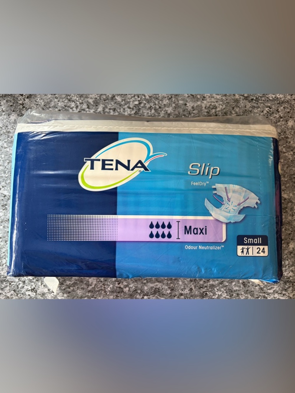 Vintage European TENA Slip Maxi Incontinence Diapers plastic back 24pack small